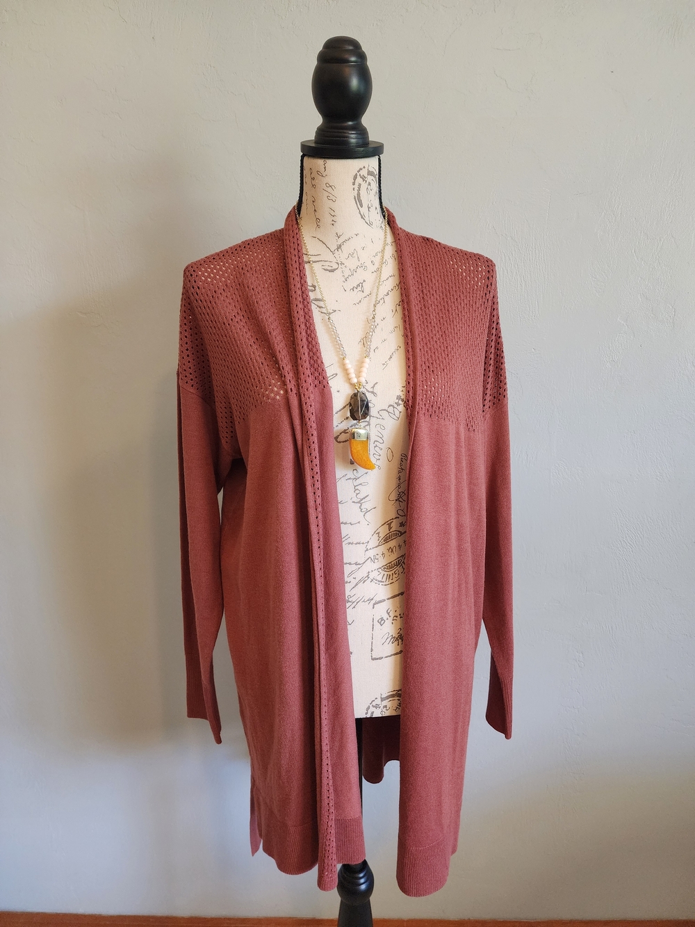 Lane Bryant Open-Front Brown Women's Cardigan Sweater